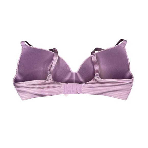Victoria’s Secret T-Shirt Lightly Lined Wireless Bra Lavender Stripe Size 36DD - Picture 2 of 8